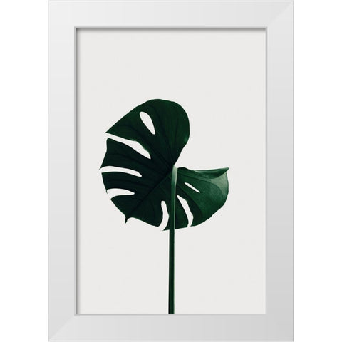 Monstera Natural 06 White Modern Wood Framed Art Print by Artographie Studio