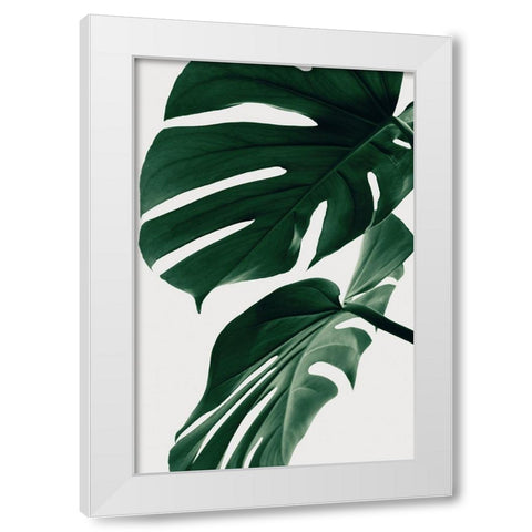 Monstera Natural 31 White Modern Wood Framed Art Print by Artographie Studio