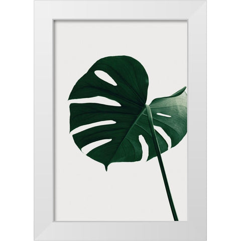 Monstera Natural 33 White Modern Wood Framed Art Print by Artographie Studio