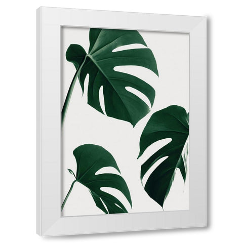 Monstera Nautral 39 White Modern Wood Framed Art Print by Artographie Studio