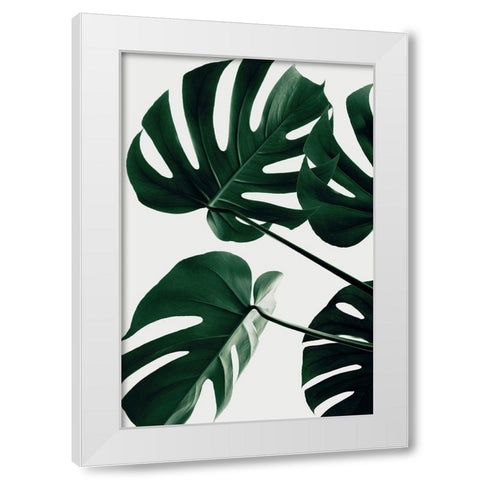 Monstera Natural 43 White Modern Wood Framed Art Print by Artographie Studio