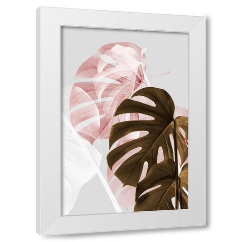 Monstera Creative 04 White Modern Wood Framed Art Print by Artographie Studio