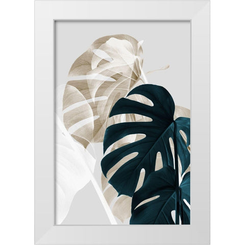 Monstera Creative 05 White Modern Wood Framed Art Print by Artographie Studio