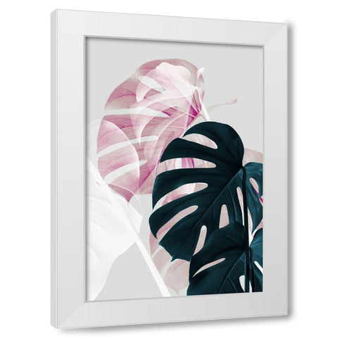 Monstera Creative 08 White Modern Wood Framed Art Print by Artographie Studio