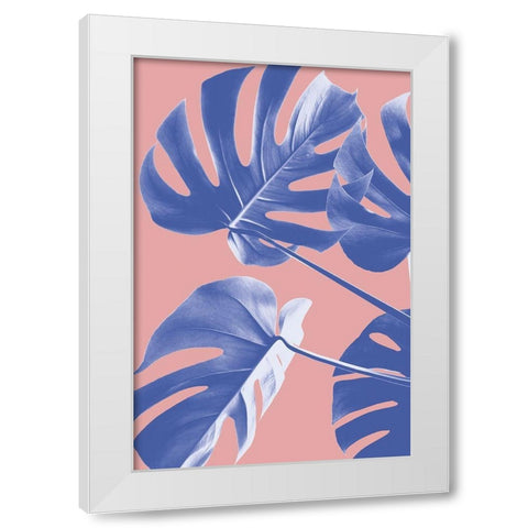Monstera Purple 06 White Modern Wood Framed Art Print by Artographie Studio