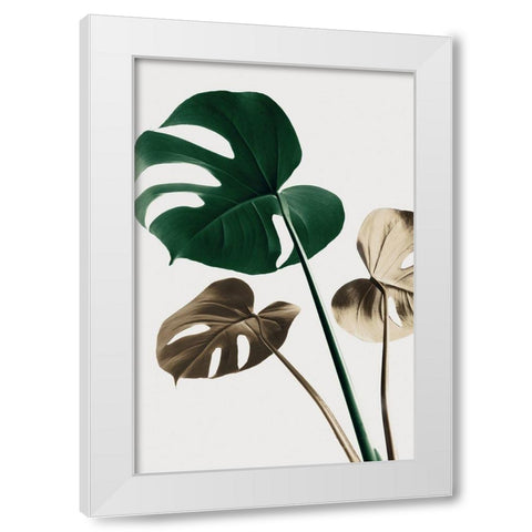 Monstera Mix 04 White Modern Wood Framed Art Print by Artographie Studio