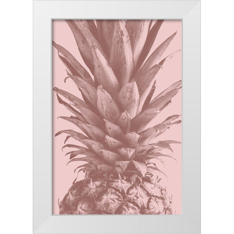 Pineapple Close Up 01 White Modern Wood Framed Art Print by Artographie Studio