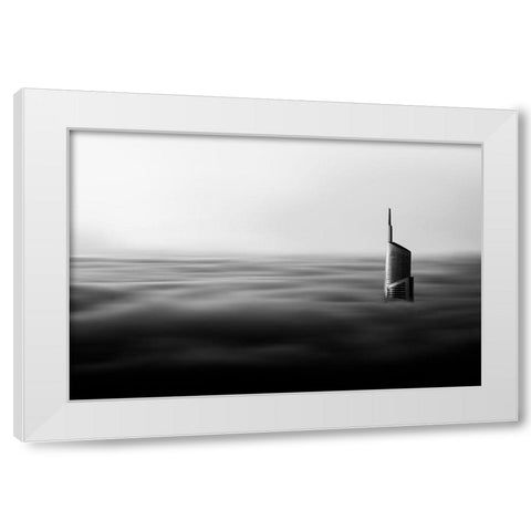 The Rising White Modern Wood Framed Art Print by Prakash