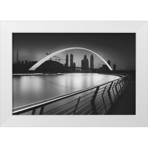 Tolerance Bridge White Modern Wood Framed Art Print by Kaddourah, Ahmad