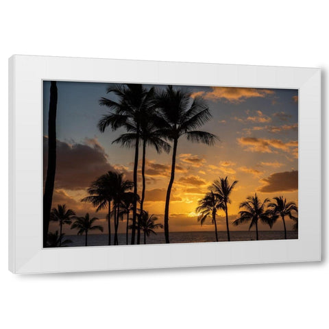 Tranquility White Modern Wood Framed Art Print by Shawn