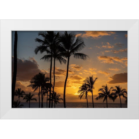 Tranquility White Modern Wood Framed Art Print by Shawn