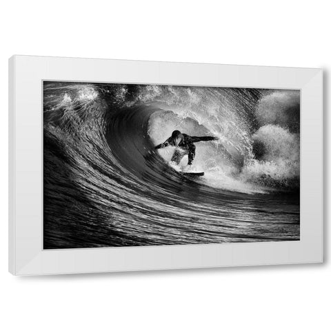Pure Adrenaline White Modern Wood Framed Art Print by Moretti, Claudio