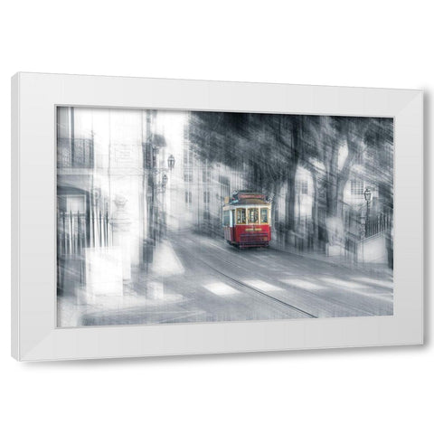 Lisboa White Modern Wood Framed Art Print by Reichelt, Dieter