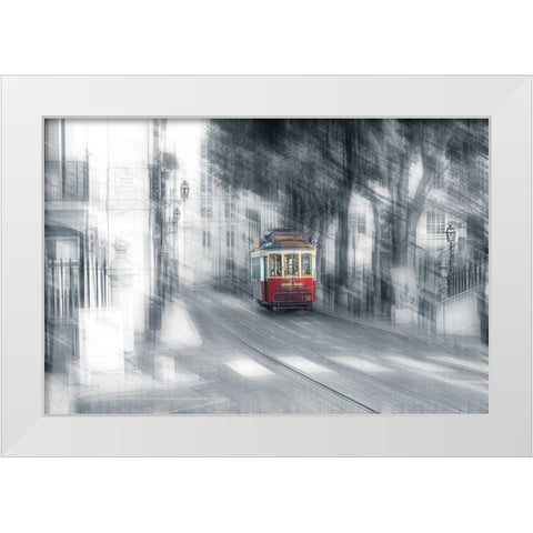 Lisboa White Modern Wood Framed Art Print by Reichelt, Dieter