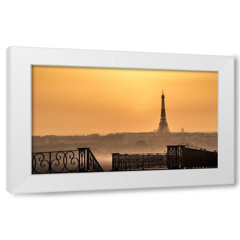 The Awakening of the Iron Lady White Modern Wood Framed Art Print by Pacifico