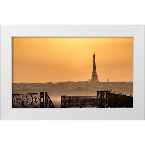 The Awakening of the Iron Lady White Modern Wood Framed Art Print by Pacifico