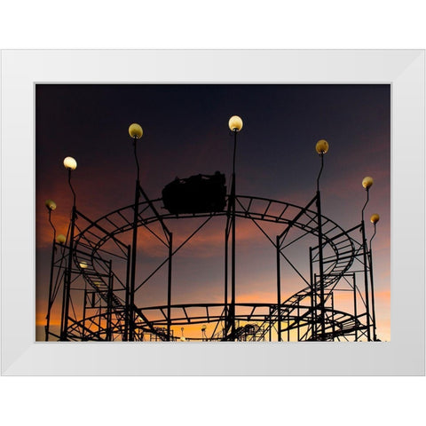 Araraquara White Modern Wood Framed Art Print by Lops, Diego