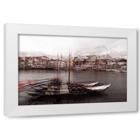 Porto White Modern Wood Framed Art Print by Ferreira, Rui