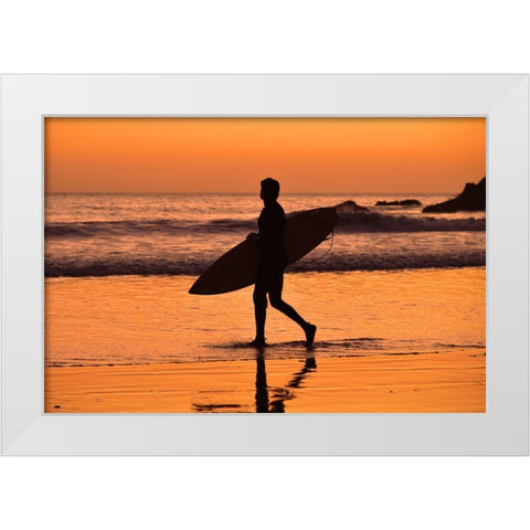 Dusk White Modern Wood Framed Art Print by Zhang, Victor