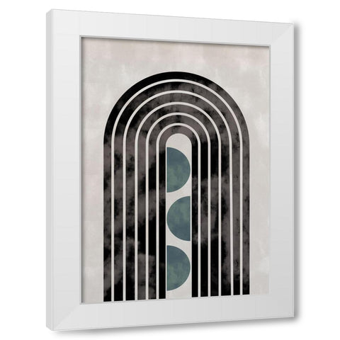 Green Arch Capsule White Modern Wood Framed Art Print by Artographie Studio