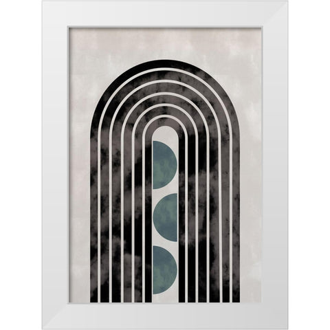 Green Arch Capsule White Modern Wood Framed Art Print by Artographie Studio