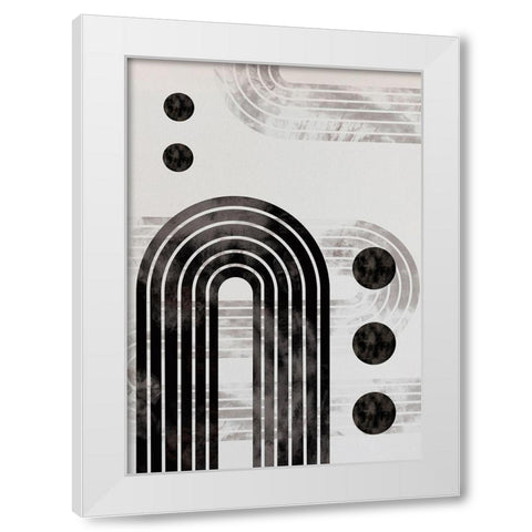 Arch Pod White Modern Wood Framed Art Print by Artographie Studio