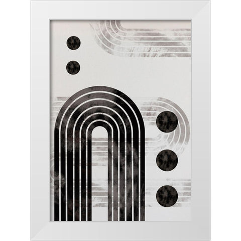 Arch Pod White Modern Wood Framed Art Print by Artographie Studio