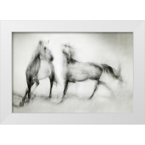 Shivers White Modern Wood Framed Art Print by Benezech, Martine