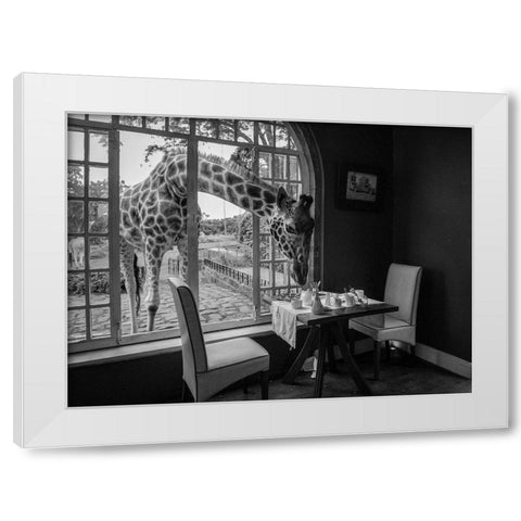 Breakfast time White Modern Wood Framed Art Print by Fischer, Jie
