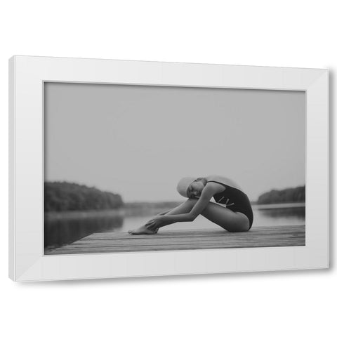 Lato White Modern Wood Framed Art Print by Masarz, Malgorzata