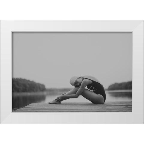 Lato White Modern Wood Framed Art Print by Masarz, Malgorzata