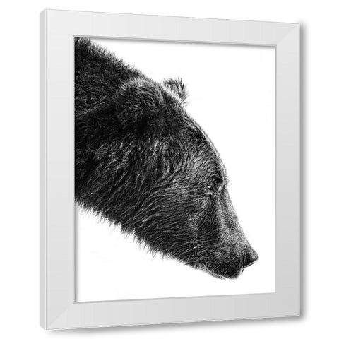 The Salmon Catcher White Modern Wood Framed Art Print by Lee, Anchor