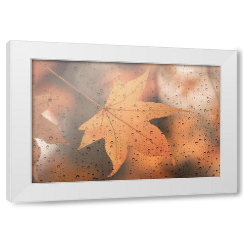 Melancholy White Modern Wood Framed Art Print by Lenka