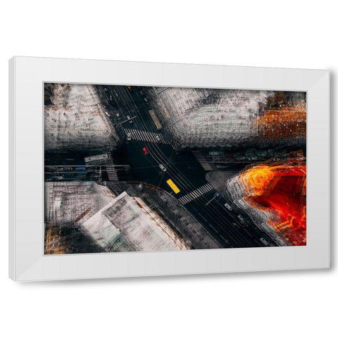 Moscow Crossroad White Modern Wood Framed Art Print by Chiriaco, Carmine