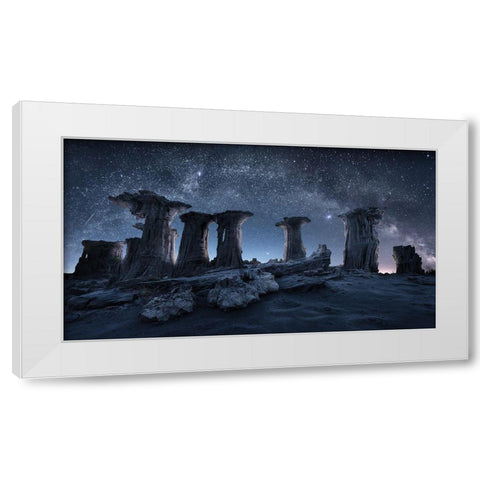 Primival Arch and Columns White Modern Wood Framed Art Print by Xu, Simon