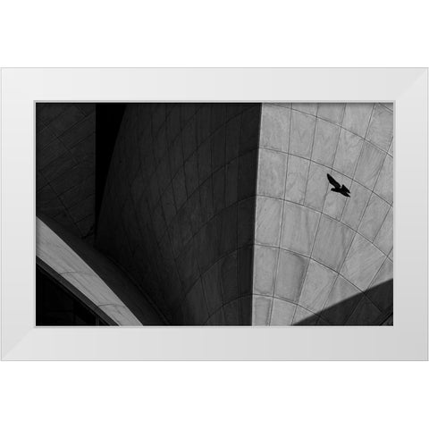 Lotus Temple I White Modern Wood Framed Art Print by Chawla, Shobhit