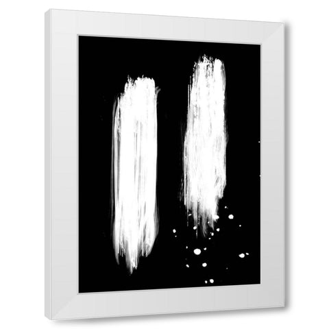 Negatives 006 Strokes White Modern Wood Framed Art Print by Artographie Studio