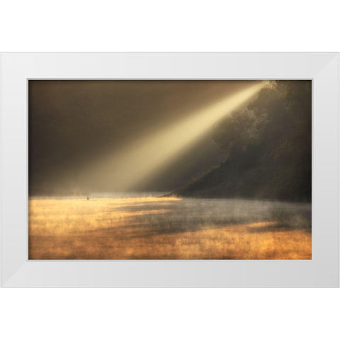 Lonely under the Dawn White Modern Wood Framed Art Print by Tan Tuan, Nguyen