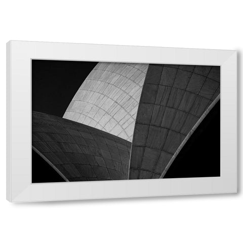 Lotus Temple II White Modern Wood Framed Art Print by chawla, shobhit