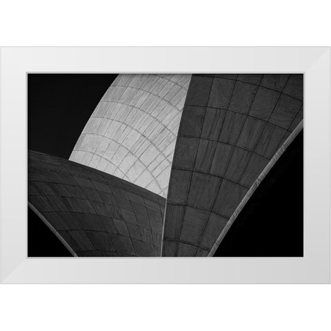 Lotus Temple II White Modern Wood Framed Art Print by chawla, shobhit