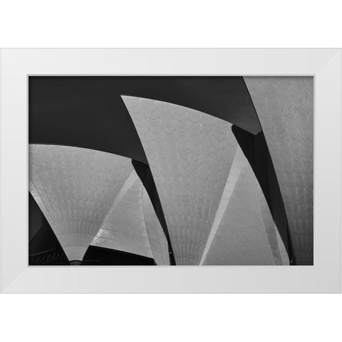 Sydney Opera White Modern Wood Framed Art Print by Krajnc, Matej