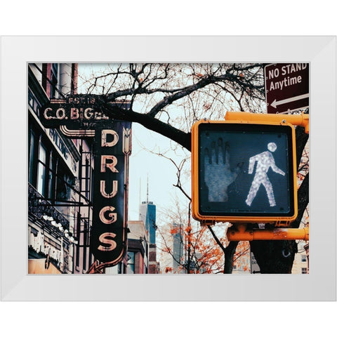 Sign Layers White Modern Wood Framed Art Print by Leeman, Joshua