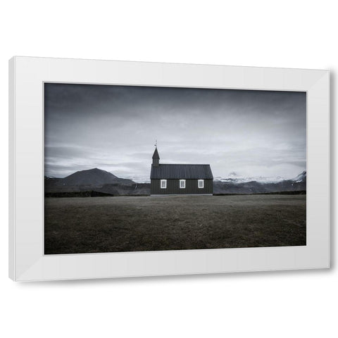 BAoAdakirkja White Modern Wood Framed Art Print by Bergolth, Matthias