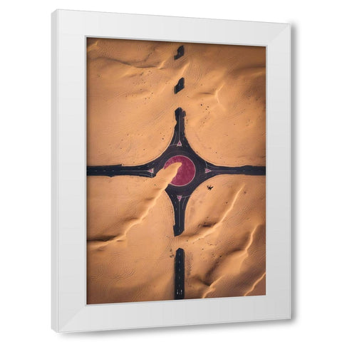 Roads to Nowhere White Modern Wood Framed Art Print by de la, Javier