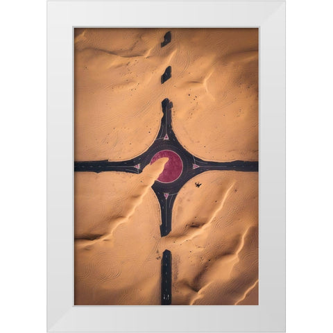 Roads to Nowhere White Modern Wood Framed Art Print by de la, Javier