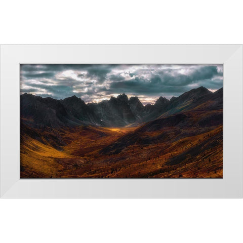 Autumn in Tombstone Mountain White Modern Wood Framed Art Print by Zhang, Jenny L