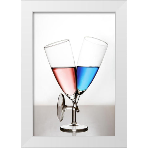 Love White Modern Wood Framed Art Print by Lavsen, Gert