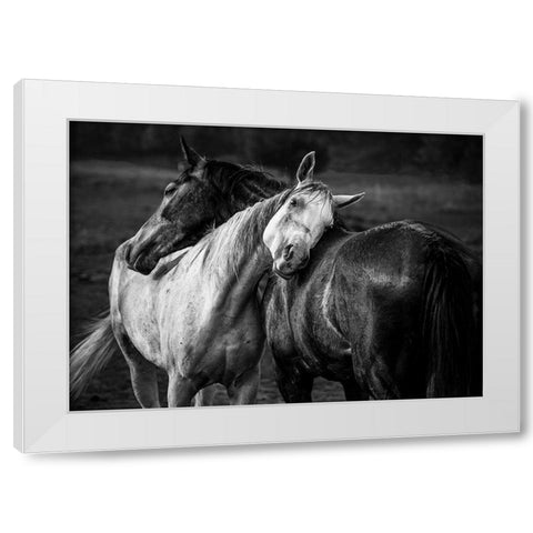 Warm Rain White Modern Wood Framed Art Print by Chapa, Niko