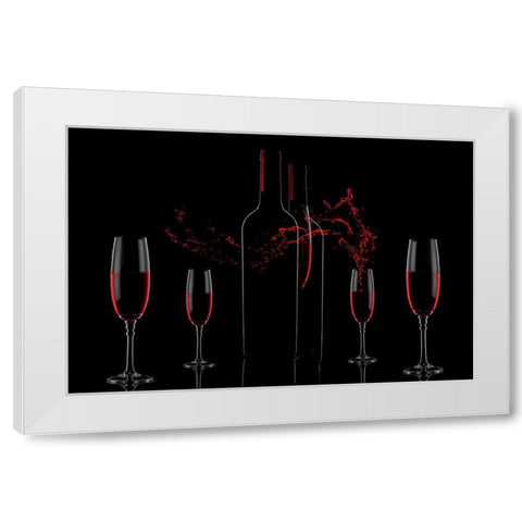 WineaLove White Modern Wood Framed Art Print by swid, saleh
