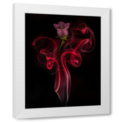 Campanula Bell Dance White Modern Wood Framed Art Print by Yakubovitch, Azriel